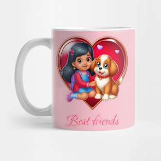 Puppy & Girl - Best friends Mug